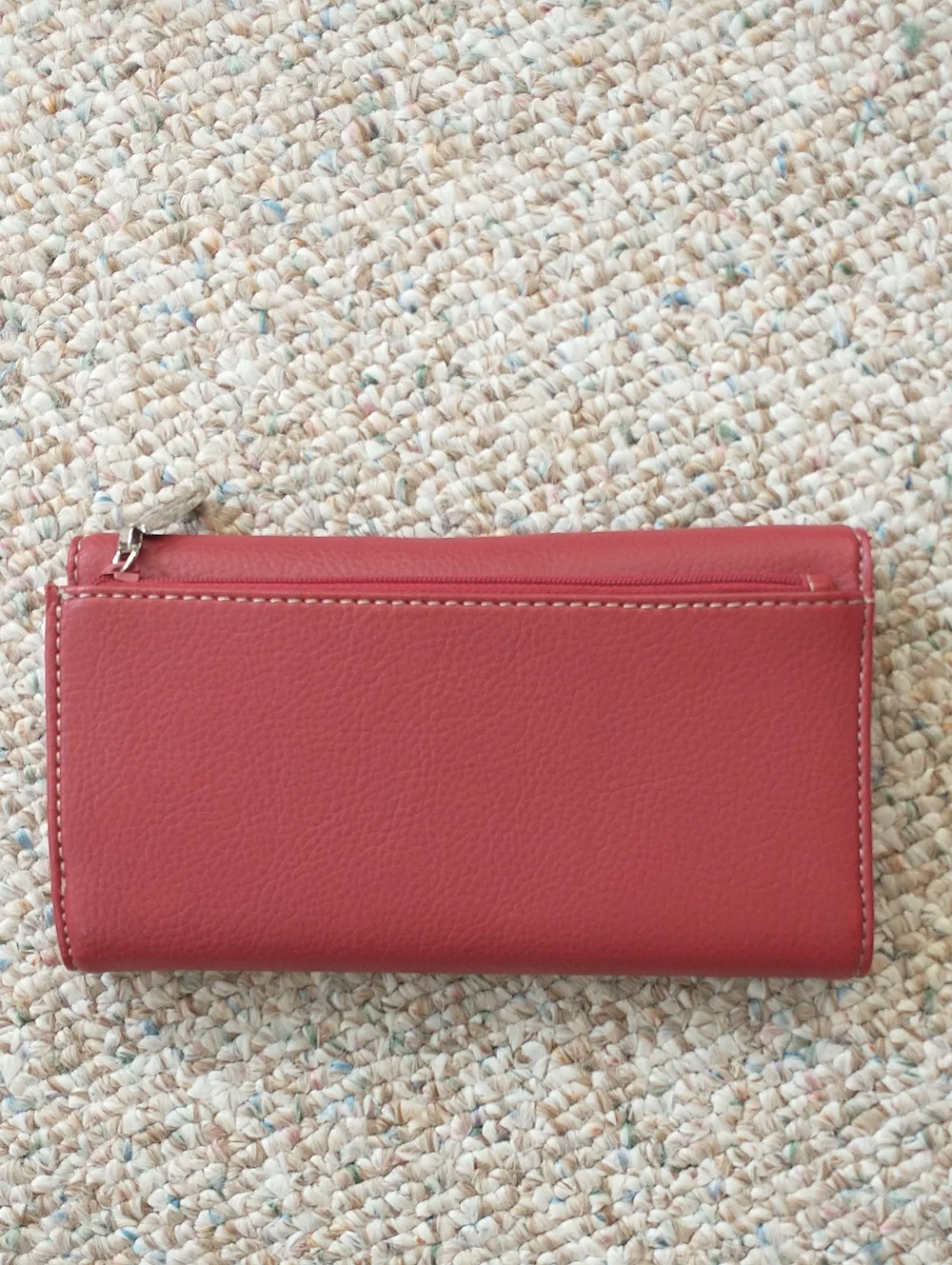 Nine & Company Faux Pebbled Leather Wallet Red